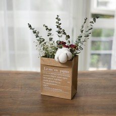 GAPANG 文字印花造型花盆, 12棕色