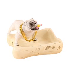 JHCompany黑幫鬥牛犬菸灰缸, 白色, 1個