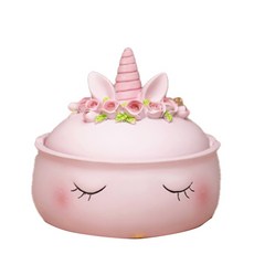 JHCompany可愛獨角獸菸灰缸擺飾, 粉色, 1個