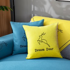 Ilovehome 北歐簡約麋鹿刺繡抱枕套