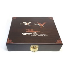 高級木頭30丸公精丹盒子, 栗色起重機, 1個