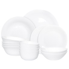 Bormioli Rocco Inalto White Moon 4人餐具組 14件組, 單一顏色, 6種