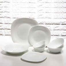 Bormioli Rocco Inalto White Moon 雙人餐具組 8件組, 單一顏色, 5種