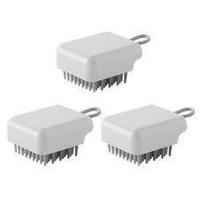 迷你方形多功能身體刷, 白色, 3個, 1入