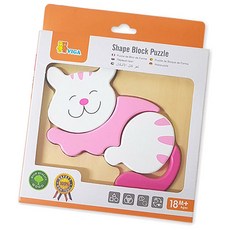 VIGA 寶寶拼圖 貓咪, 1個, 4件