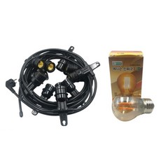 一個 - 停機弦燈16m 15-球屋頂屋頂照明, 黑色