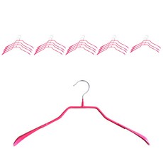 루시스 코팅 와이드 옷걸이, 핑크, 20개