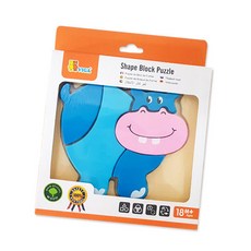 VIGA 寶寶拼圖 河馬, 1個, 5件