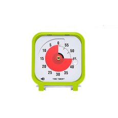 TIME TIMER 計時桌鐘 7.6cm, 青檸綠+紅