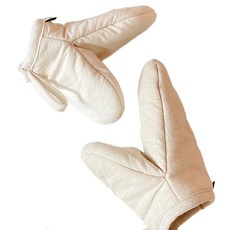 加厚烤箱微波爐隔熱手套, 象牙, 2個