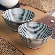 O'chairs 波蘭黑線陶瓷碗 4入+大碗 4入組合, Tornado, 飯碗 4入+大碗 4入