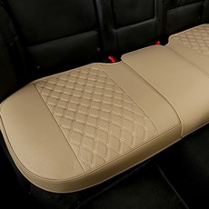 River Fox 汽車皮質透氣坐墊, 米色, 1個