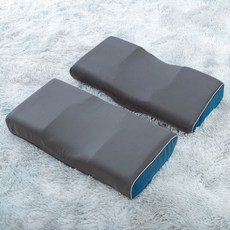 Rubber tree 乳膠機能性枕頭 2入, SILK CHARCOAL, 2個