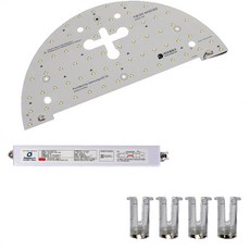 三星LED 圓形半圓形室內燈 400 x 200 mm 25W 頂級型 三星 S6 模組 + KC 認證安定器, 暖白光, 1套