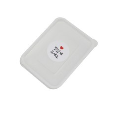 에이치씨엔 전자레인지PP용기 미니 1칸 용기 + 뚜껑 + 맛있게드세요 스티커 화이트 원형, 300세트