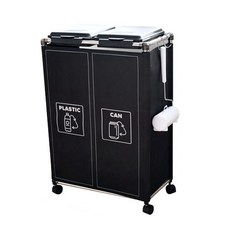 HOMESWELL Cubly Black 回收分離箱, 黑色的, 2個