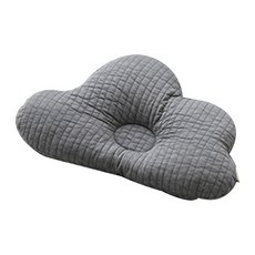 lolbaby 100支棉雲朵造型素色孩童枕頭, 灰色, 1個