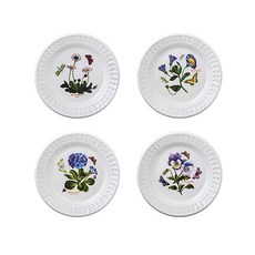 PORTmeIRION 波特玫琳恩 Botanic Garden 植物園浮雕麵包盤 4件組 16.5cm, 1套, 雛菊 + 旋花 + 報春花 + 三色堇, 混合色