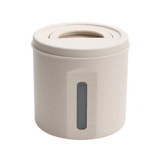에코 밀폐 원형 쌀통 5kg, 화이트, 1개