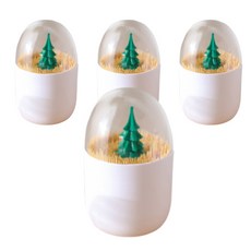 北歐聖誕棉花棒架, B型（白色）, 4個