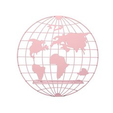地球儀世界地圖懸掛架 粉紅色, 1個