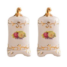 優質花朵牙籤盒, 混色, 2個