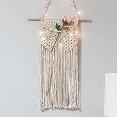 ARTcom 다이아몬드 월행잉 마크라메, 아이보리