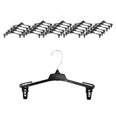 MADA 塑料旋轉衣架和褲子衣架, 黑色, 30入