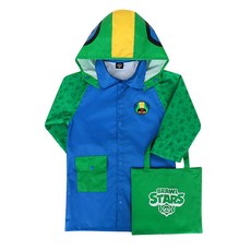 BRAWL STARS 孩童印花口袋連帽雨衣+印花手提袋