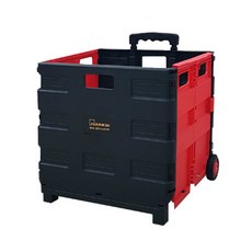 Raynew折疊式購物車 基本型 大型, 黑+紅, 1個