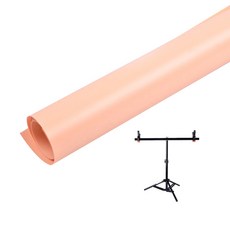 PVC 촬영배경지 오렌지 128 x 60 cm + 거치대 소형, 1세트