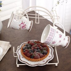 鐵製方形咖啡杯架 大, 單色, 1個