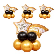 WOW PARTY KOREA 新年流星氣球柱組合, 混合色, 4套