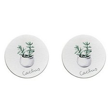 復古風 繪圖 浴室 硅藻土板 杯墊 04 A, 2個