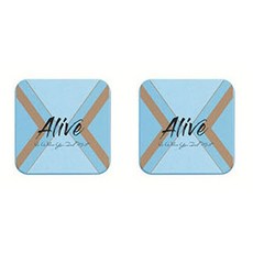 Vinterior 藍色浴室珪藻土盤狀杯墊 26 D, 2個