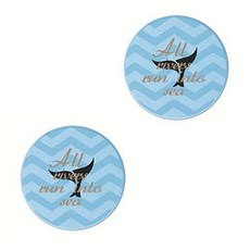 Vinterior 浴室硅藻土盤杯墊 17 C, 2個, 藍色