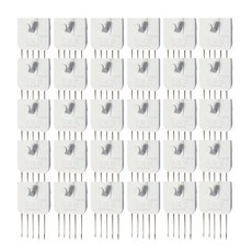 KOKKOPIN 一字型針插式強力壁紙掛鉤, 白色的, 30個