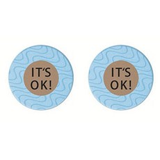 Vinterior 藍色浴室珪藻土盤杯墊 24 C, 2個, 藍色