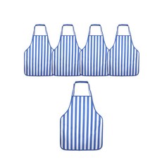 The Happy 手工製客人用防水圍裙 頸掛式, 14 條紋(藍色), 5個