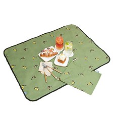 ROOM PLUS 多功能防水墊+收納袋, 復古綠色