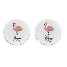 Vinterior 紅鶴浴室矽藻土盤杯墊 01 A, 2個