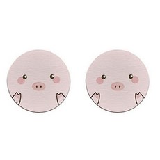 Vinterier 小豬浴室珪藻土盤狀杯墊 13 B, 2個