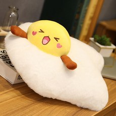 Home Bed In表情符號荷包蛋娃娃, B型（白+黃）