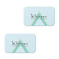 VINTERIOR 復古風格 薄荷綠 浴室珪藻土盤狀杯墊 05 A, 2個, 薄荷色