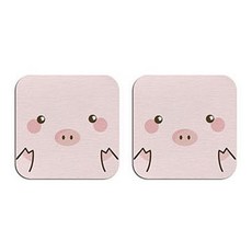 Vinterior 小豬浴室矽藻土托盤杯墊 21 C, 2個