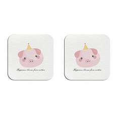 Vinterior 小豬浴室矽藻土盤狀杯墊 17 C, 2個