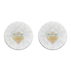 빈테리어 나뭇잎 욕실 규조토 플레이트 코스터 23 C, 2개