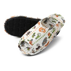 KiKiDi 男性療癒氣墊室內拖鞋, 動物紋白, Free(250~270mm)