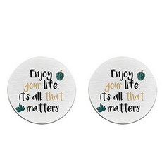 Vinterior 仙人掌浴室珪藻土託盤杯墊 14 B, 2個