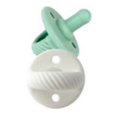 矽膠安撫奶嘴 2入+奶嘴收納盒, Green And White Cables, 2個